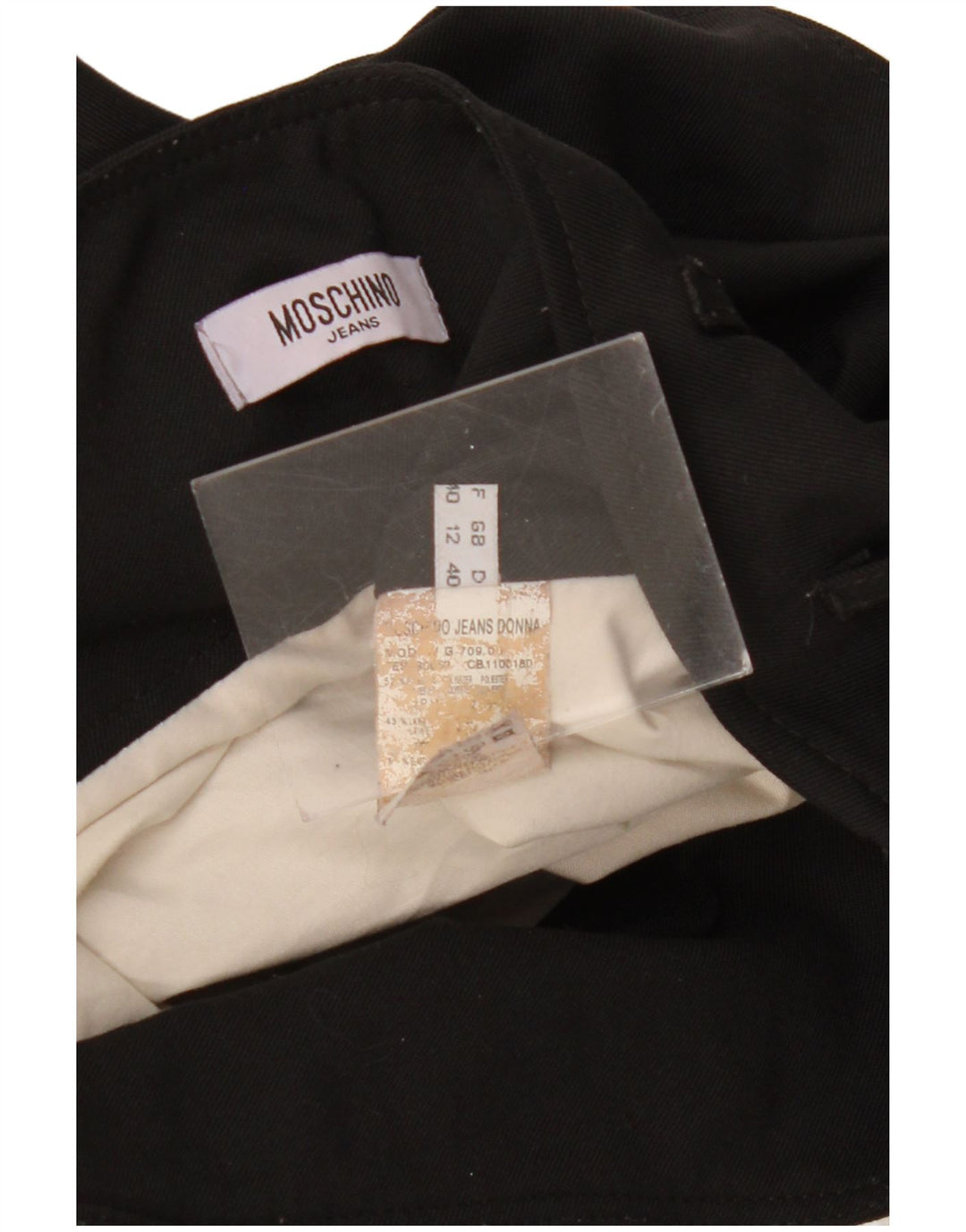 Fustă A-Line pentru femei cu talie înaltă MOSCHINO UK 12 Medium W28 Negru