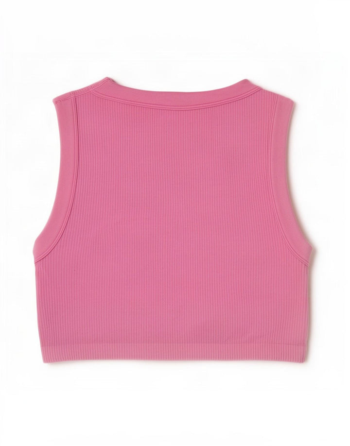 Top Vest Crop pentru Damă Zara UK 12 Roz Mediu