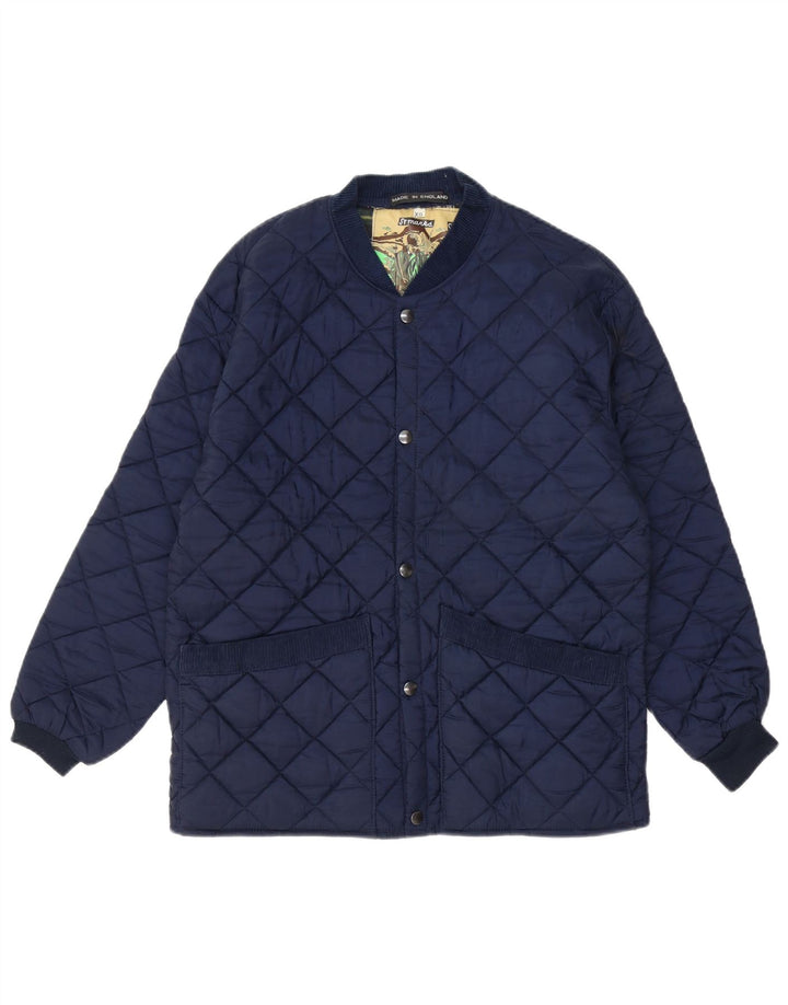 Jachetă matlasată pentru bărbați VINTAGE UK 34 XS bleumarin