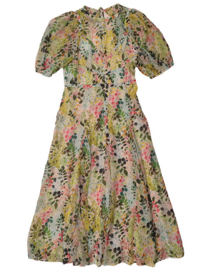 Rochie maxi pentru femei Ted Baker Mărimea 3 Medium Green Floral Lyocell