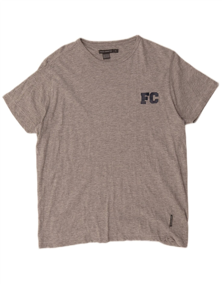 Tricou pentru bărbați French Connection Top XL bumbac cu pete gri
