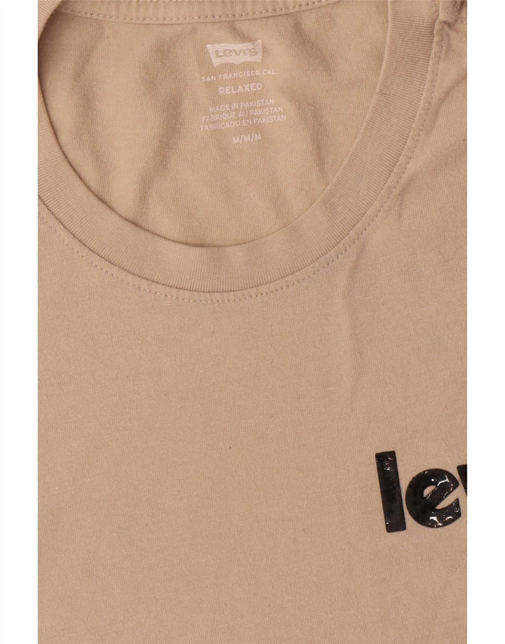 Tricou cu grafică relaxată Levi's pentru bărbați Top din bumbac mediu bej