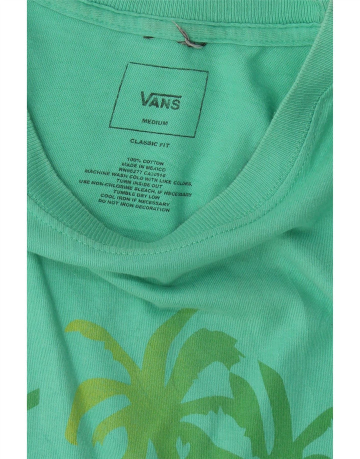 VANS Mens Classic Fit Graphic T-Shirt Top Medium Green Cotton Vintage Vans and Second-Hand Vans from Messina Hembry 