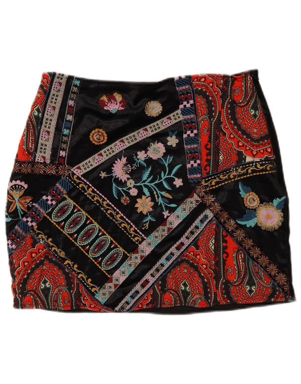 Zara Womens Mini Skirt Small W26 Multicoloured Patchwork Polyester