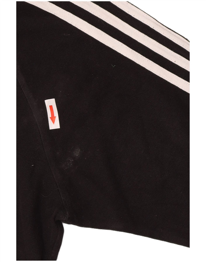 Adidas pentru bărbați grafic Top cu mânecă lungă din bumbac mediu negru