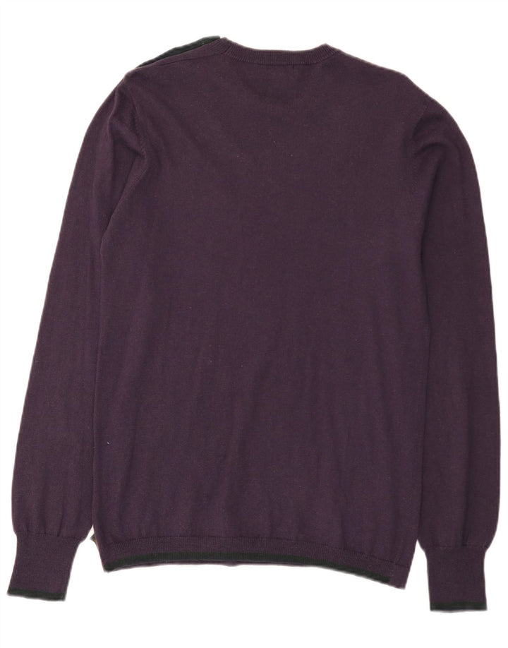 Pulover pentru bărbați Paul Smith cu decolteu rotund din bumbac violet mic