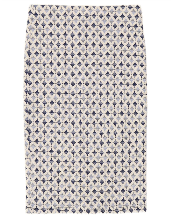 Fusta Dreptă Trafaluc pentru Damă Zara Mediu W28 Poliester Geometric Albastru