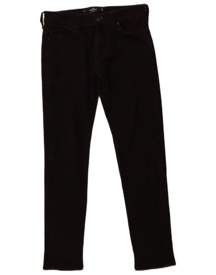 Blugi skinny pentru bărbați HOLLISTER W29 L30 bumbac negru
