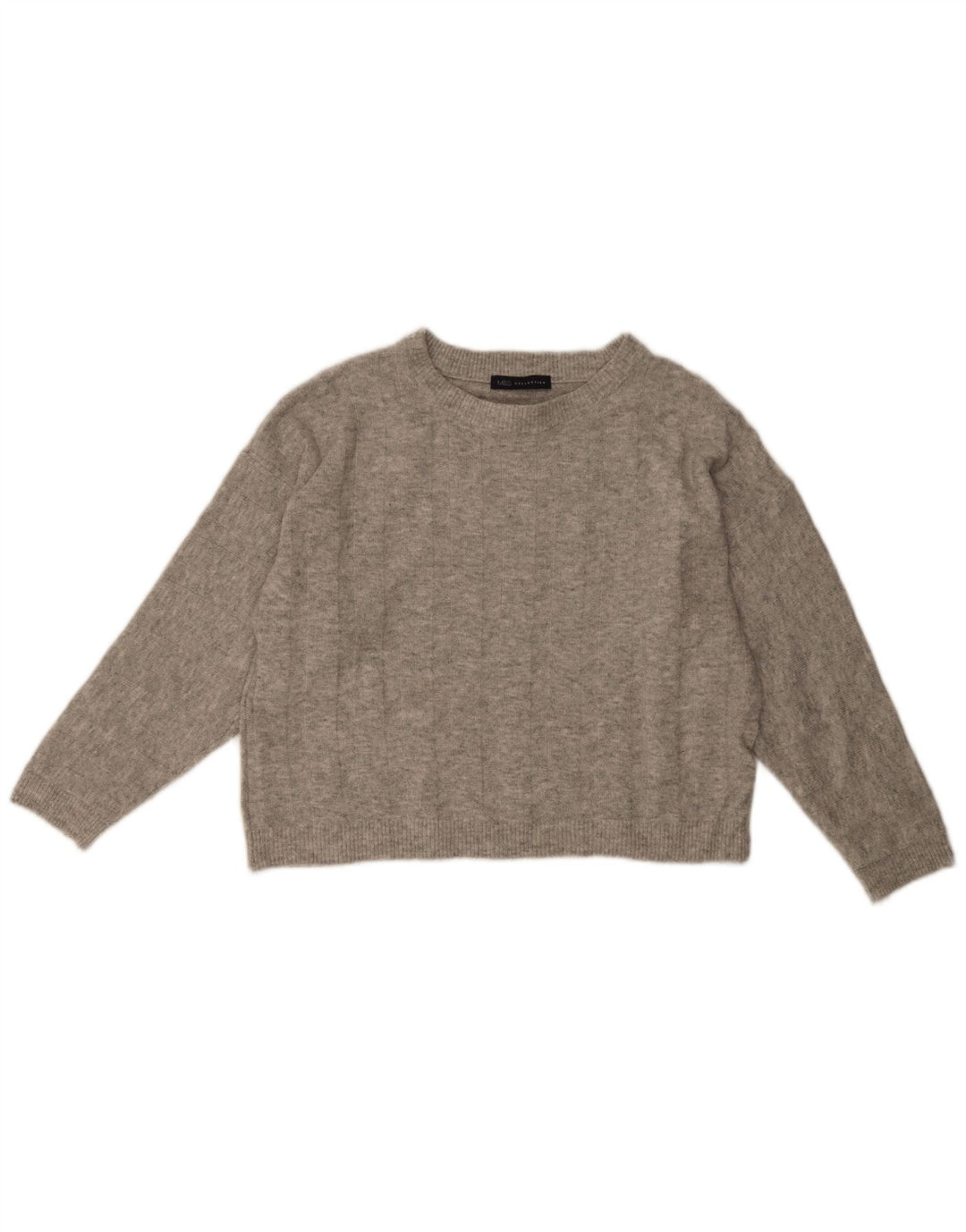Pulover pentru femei Marks & Spencer cu decolteu rotund UK 12 Medium Gri Pete