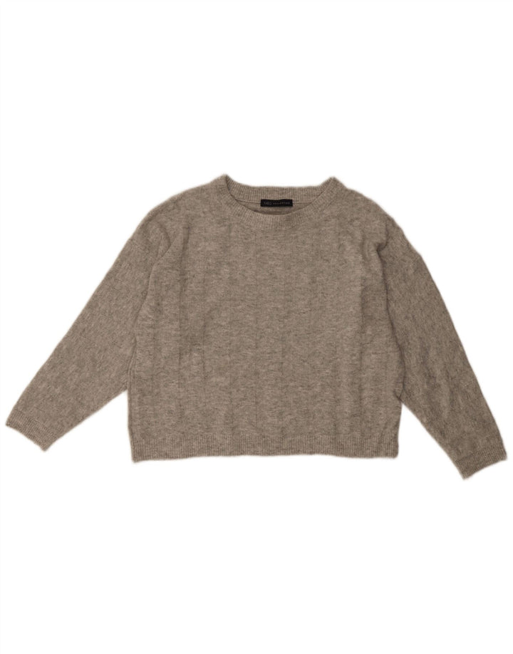 Pulover pentru femei Marks & Spencer cu decolteu rotund UK 12 Medium Gri Pete