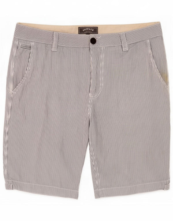 Fat Face Mens Chino Shorts XL W38 Blue Pinstripe Cotton