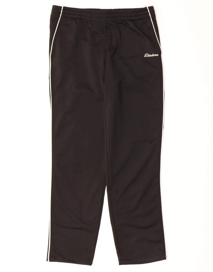DIADORA Womens Tracksuit Trousers UK 6 XS Black Polyester Vintage Diadora and Second-Hand Diadora from Messina Hembry 