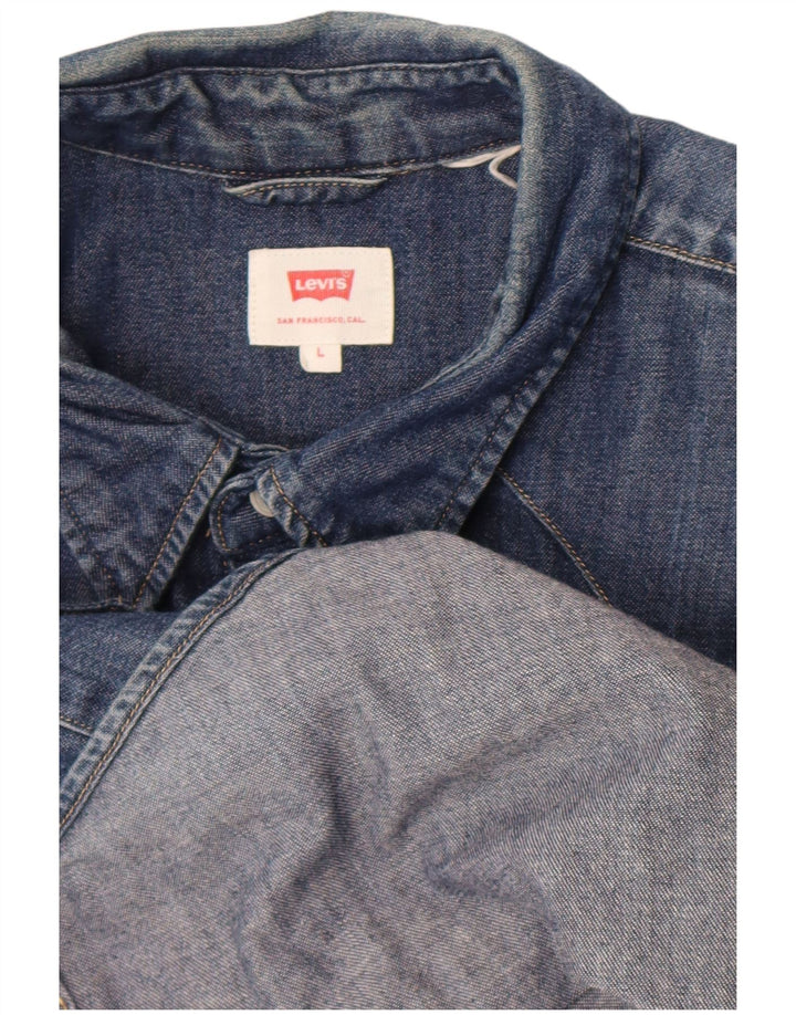 Cămașă de blugi pentru bărbați Levi's, albastru mare