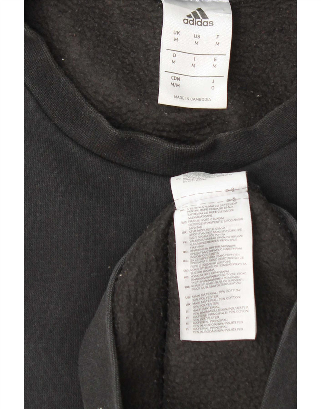 Hanorac grafic pentru bărbați Adidas Jumper mediu din bumbac negru