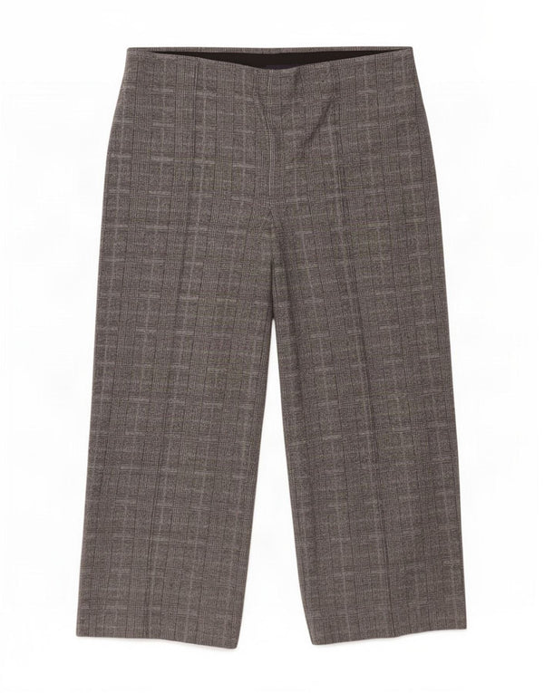 Pantaloni drepti pentru femei Marks & Spencer UK 18 XL W36 L28 gri carouri