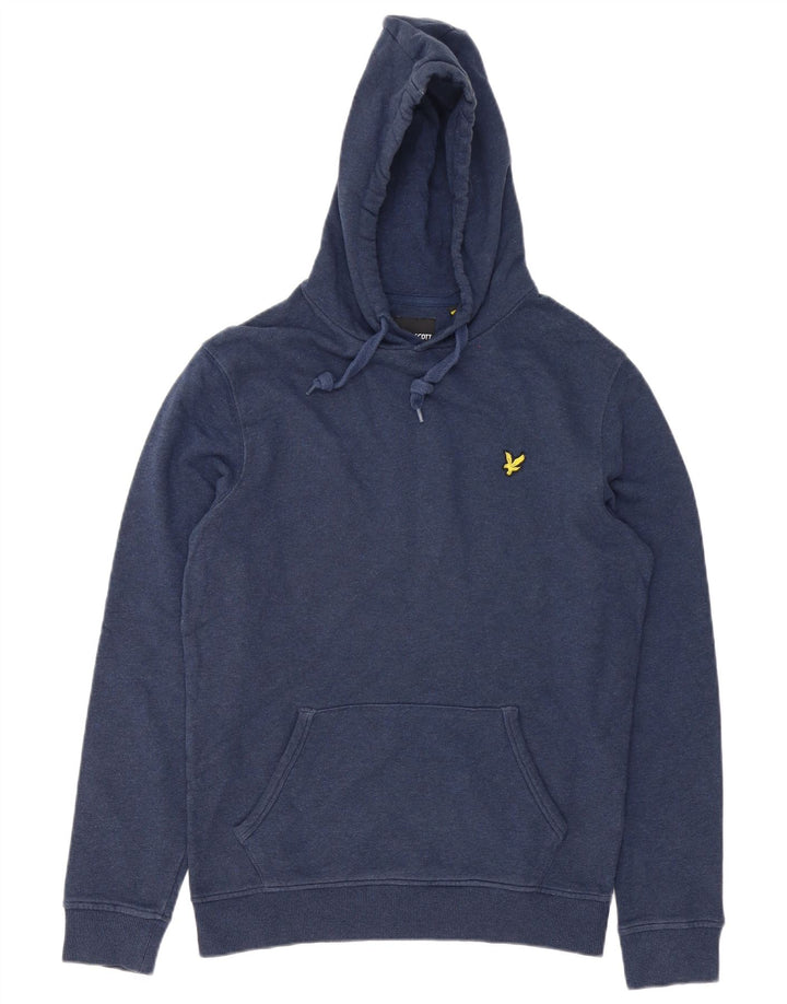 Pulover Lyle & Scott pentru bărbați, bumbac, albastru bleumarin