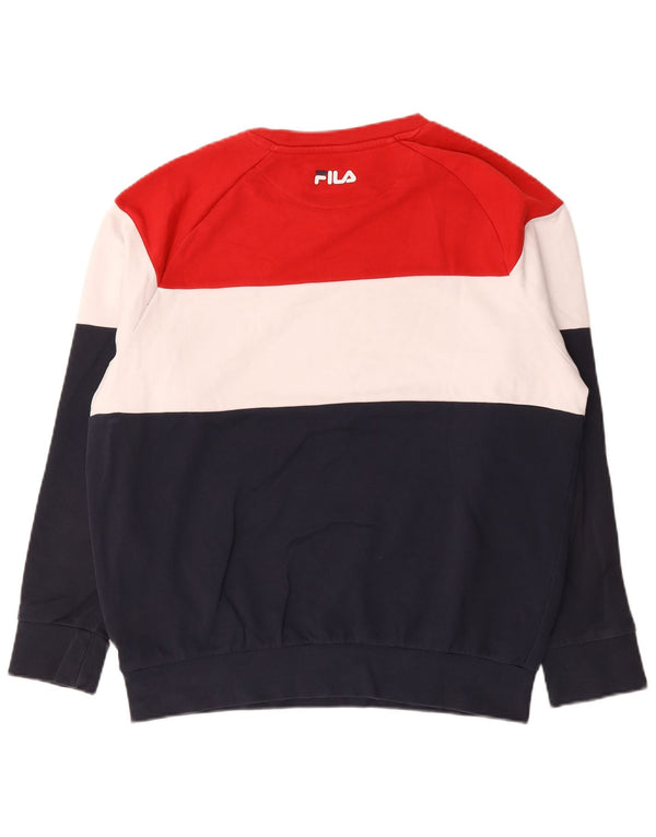 Pulover pentru bărbați Fila Graphic Pulover mare, multicolor, color block, bumbac