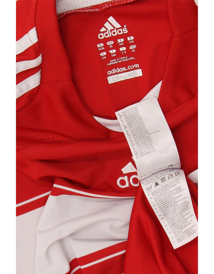 Tricou grafic ADIDAS pentru băieți FC Bayern Munchen Top 15-16 ani cu dungi roșii