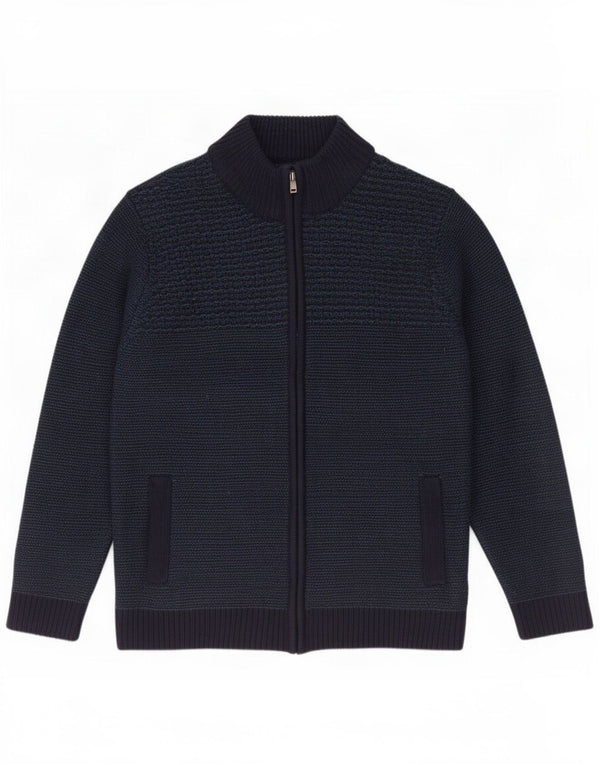 Pulover cardigan pentru bărbați Marks & Spencer, cu croială obișnuită, mare, acrilic, albastru bleumarin