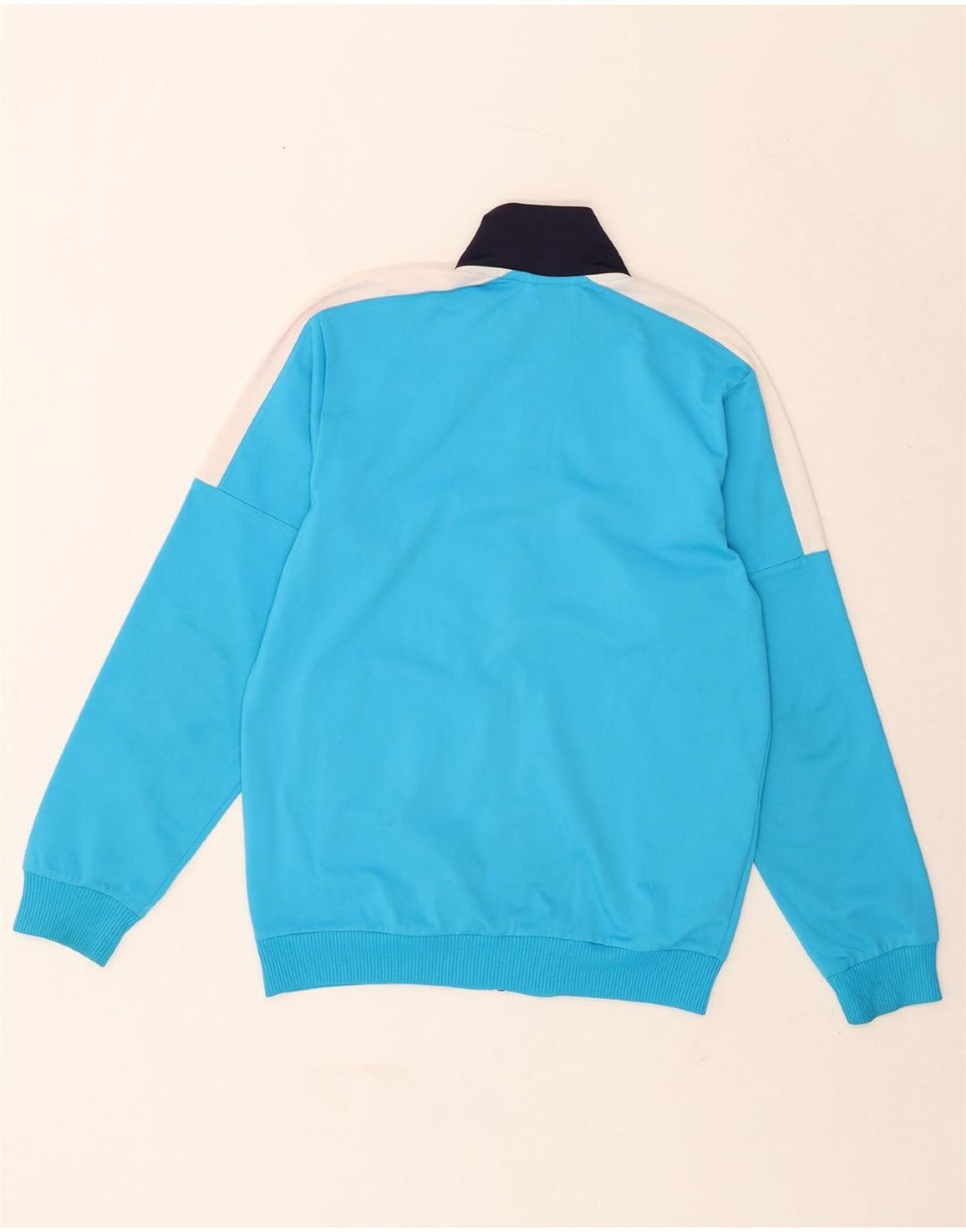 PUMA Girls Tracksuit Top Jacket 13-14 Years Blue Colourblock Polyester Vintage Puma and Second-Hand Puma from Messina Hembry 