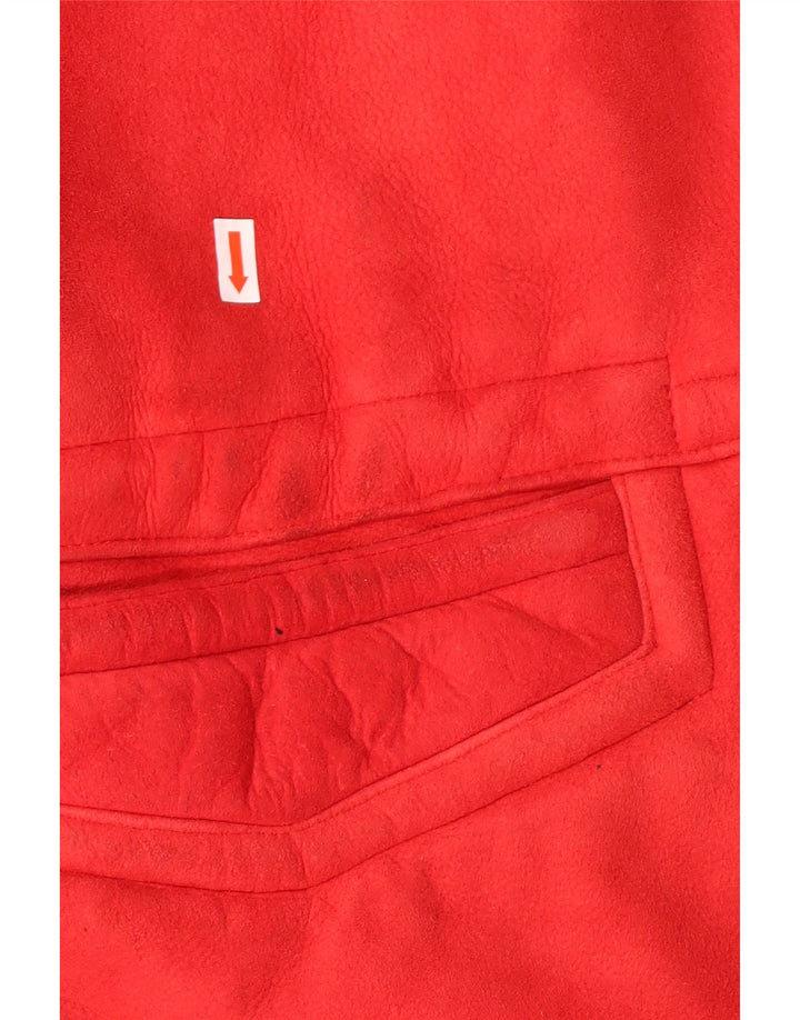 STRIWA Womens Suede Sherpa Overcoat UK 20 2XL Red