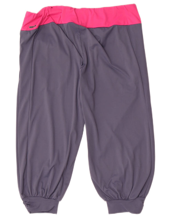 Pantaloni scurti sport Puma Bermuda pentru femei UK 14, largi, gri, sport, blocuri de culoare