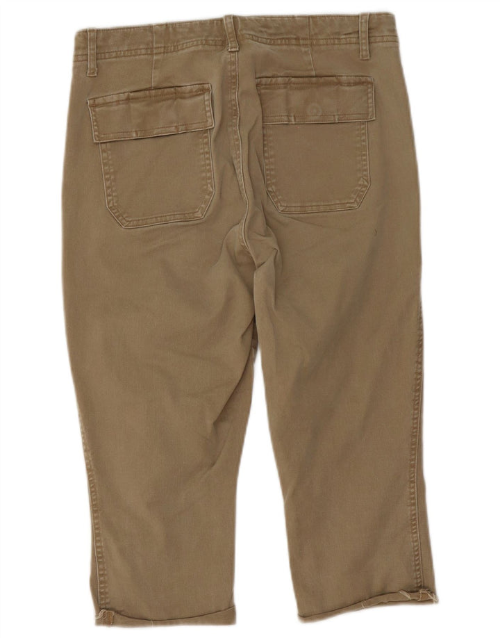 Pantaloni Capri pentru femei Gap US 8 Medium W30 L17 Kaki Bumbac
