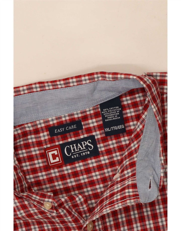 Cămașă cu mânecă scurtă Chaps pentru bărbați, cu mânecă scurtă, 2XL, roșu, din bumbac