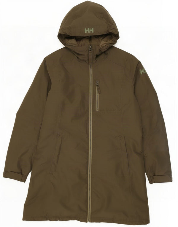 Palton căptușit cu glugă pentru femei Helly Hansen UK 14 Poliester kaki mediu