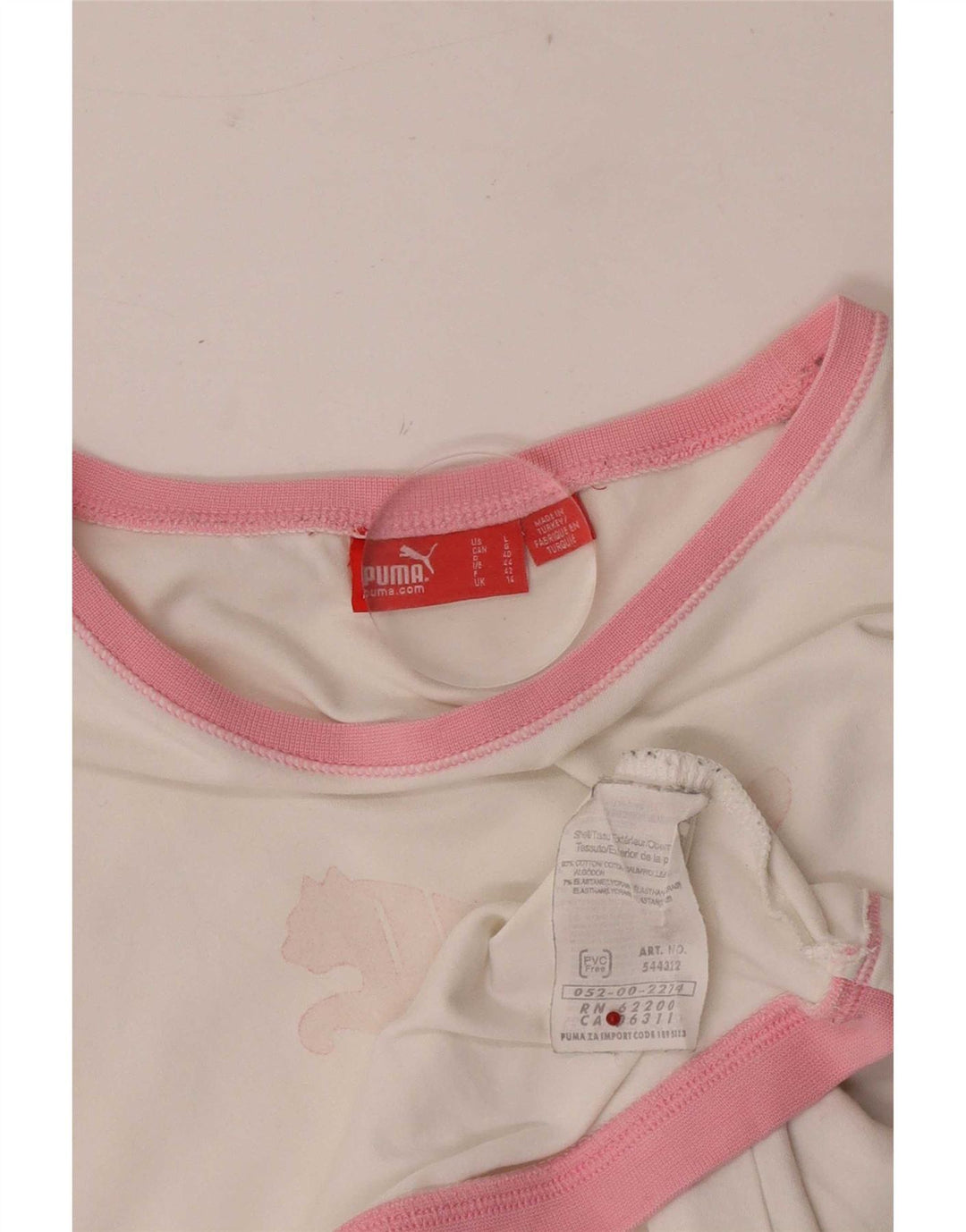 Tricou grafic Puma pentru femei Top UK 14 Medium White Bumbac