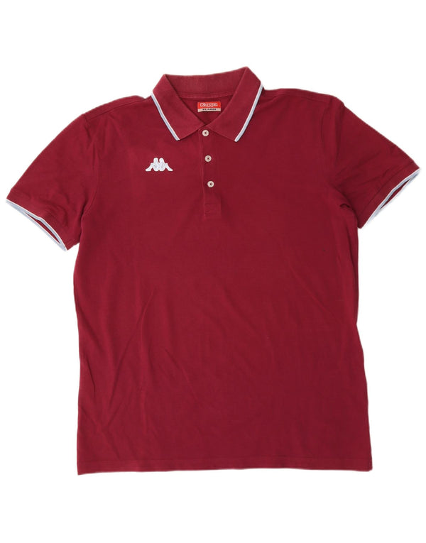 Cămașă polo pentru bărbați Kappa XL Bumbac Burgundy