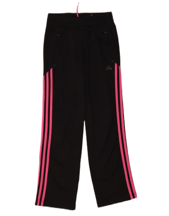 Pantaloni de trening ADIDAS fete 11-12 ani poliester negru