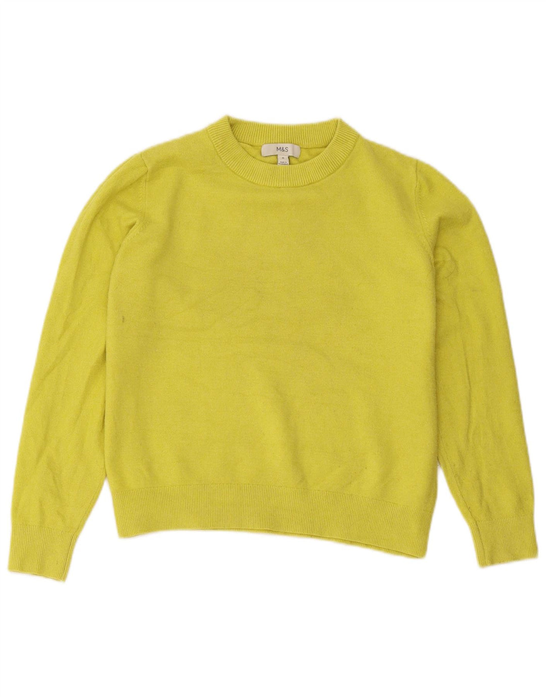 Pulover pentru femei Marks & Spencer cu decolteu triplu UK 14 Galben mediu