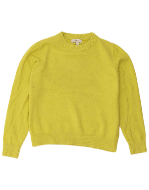 Pulover pentru femei Marks & Spencer cu decolteu triplu UK 14 Galben mediu