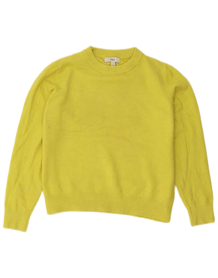 Pulover pentru femei Marks & Spencer cu decolteu triplu UK 14 Galben mediu