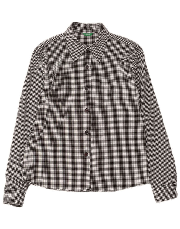 Cămașă United Colors of Benetton pentru femei UK 12 Medium Grey Gingham