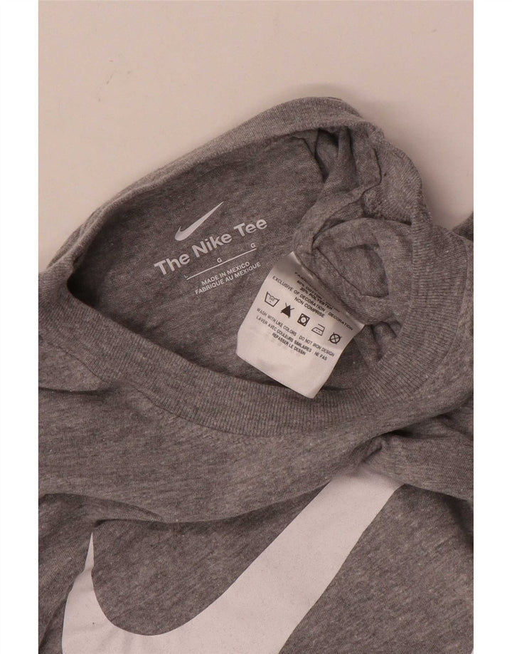 Tricou grafic Nike pentru bărbați Top mare din bumbac gri