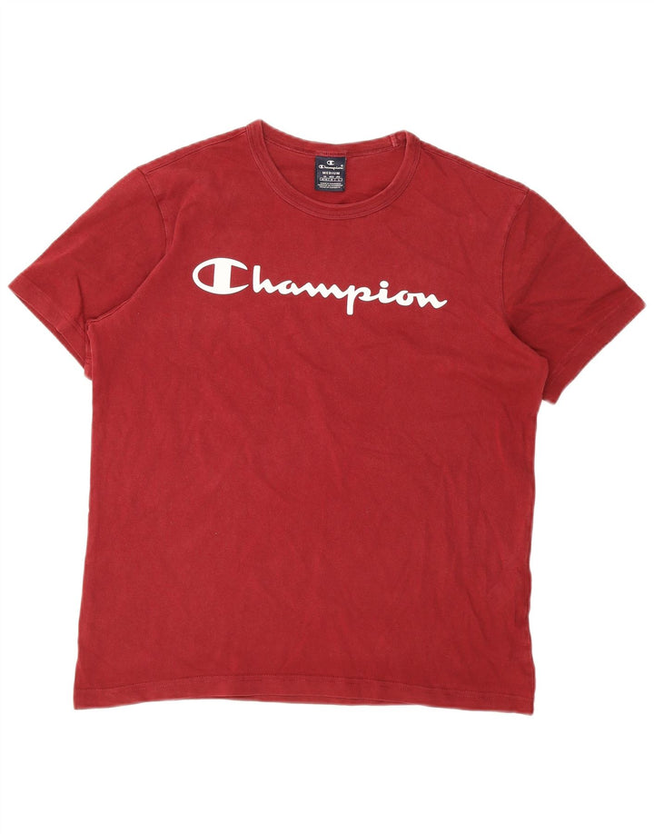 Tricou grafic pentru bărbați Champion Top din bumbac roșu mediu