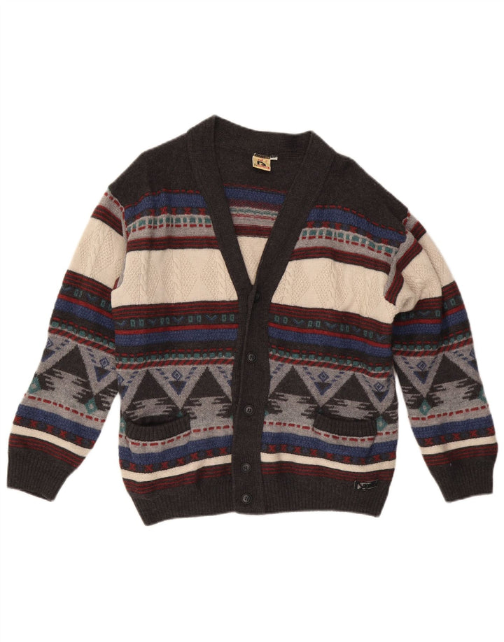 Pulover cardigan pentru bărbați Dolomiten IT 50 Lână geometrică multicoloră medie