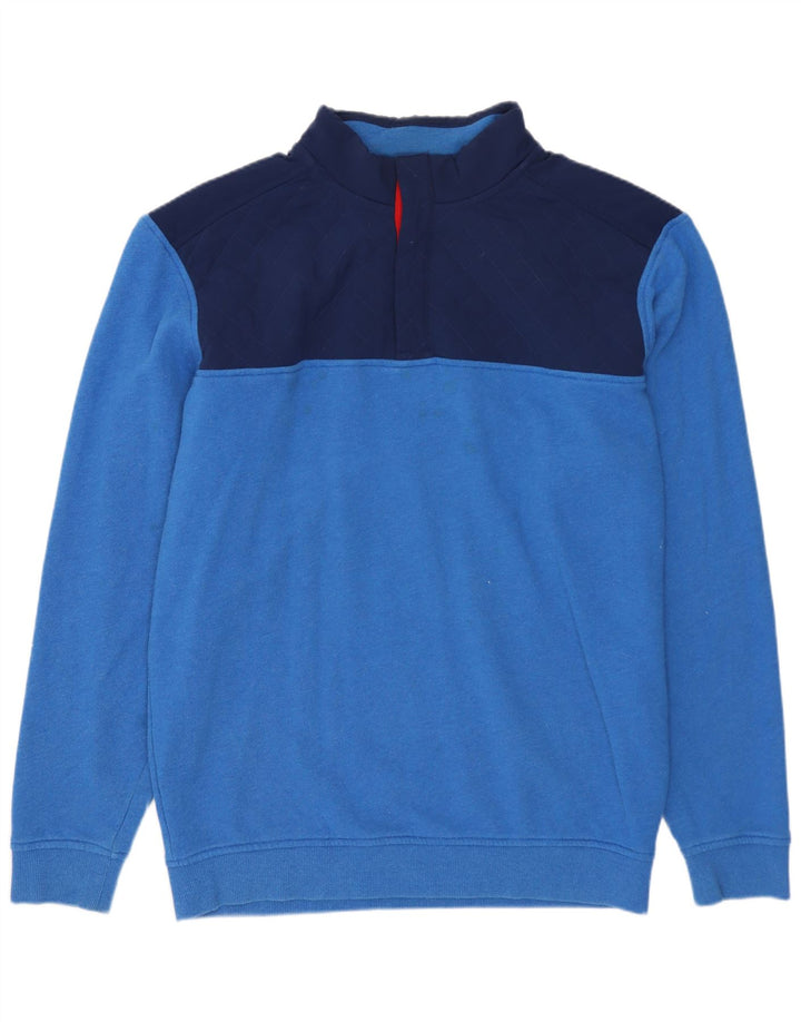 VINEYARD VINES Hanorac pentru bărbați cu gât cu nasturi Pulover Medium Blue Colorblock