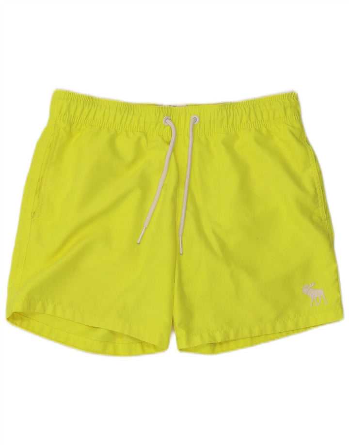 Pantaloni scurți de înot Abercrombie & Fitch pentru bărbați Poliester galben mediu
