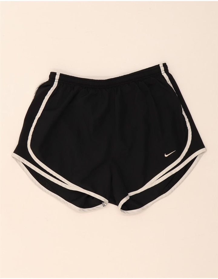 Pantaloni scurți sport Nike Dri Fit pentru femei UK 12 Poliester mediu negru