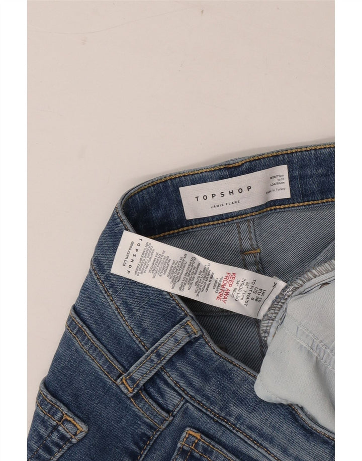 Blugi evazați Jamie Topshop pentru femei W28 L34 Bumbac albastru