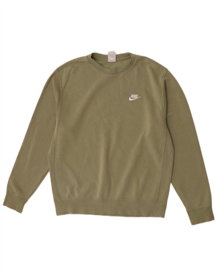 Pulover Nike pentru bărbați, bumbac, verde mediu, sport