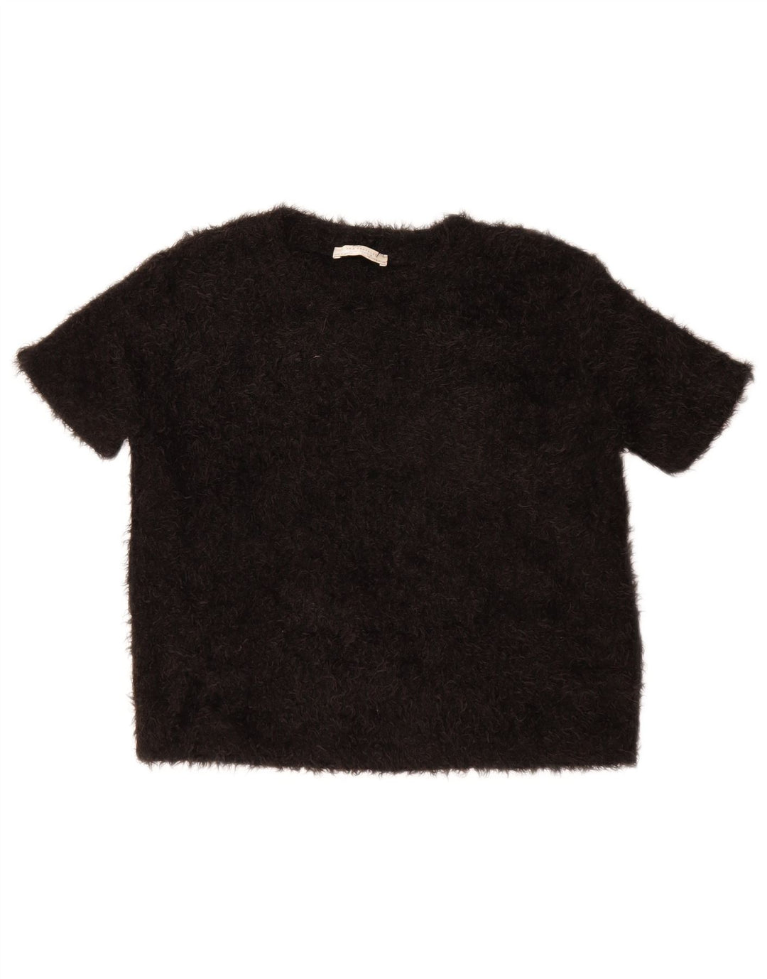 Bluză Crop Top pentru femei Zara UK 14 Poliester mediu negru