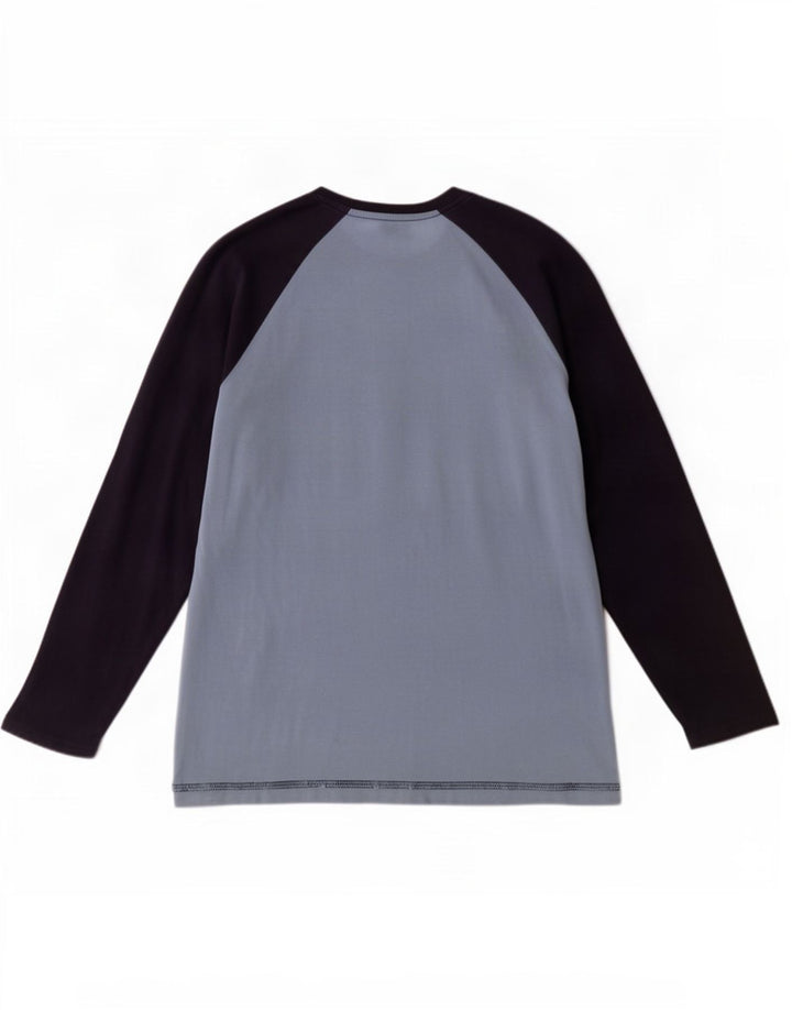 Top pentru bărbați Marks & Spencer cu mânecă lungă, mare, albastru, color block, bumbac