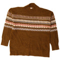 Pulover pentru femei cu gât țestoasă Fat Face UK 12 Medium Khaki Fair Isle