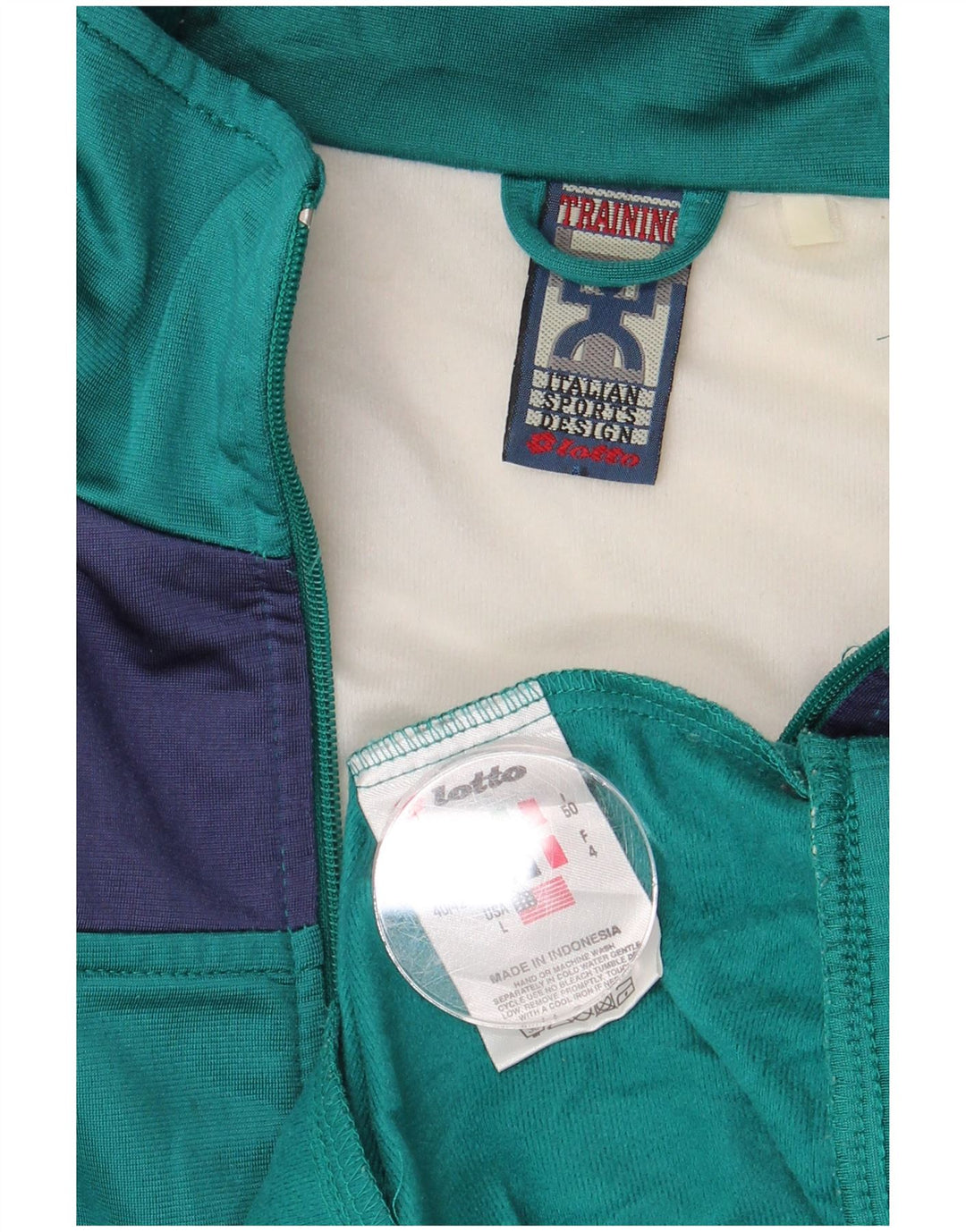 Jachetă de trening pentru bărbați LOTTO UK 40/42, mare, turcoaz