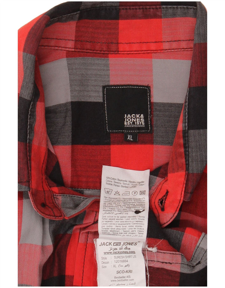 Cămașă pentru bărbați Jack & Jones XL, bumbac cu carouri multicolore