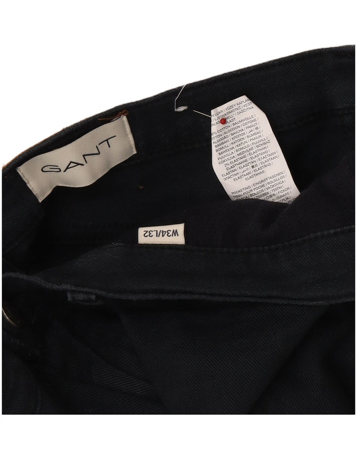 Blugi pentru bărbați Gant Slim W34 L32 Bumbac bleumarin